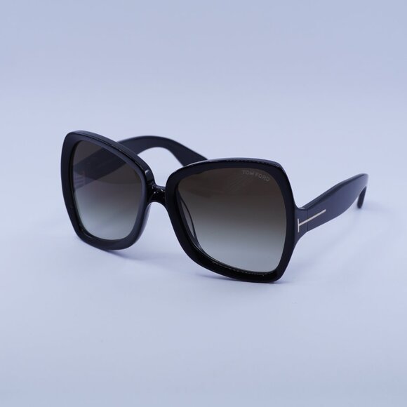 Tom Ford Jerry FT1222 01B Sunglasses Black Butterfly Frame, Smoke Lenses - Picture 5 of 9